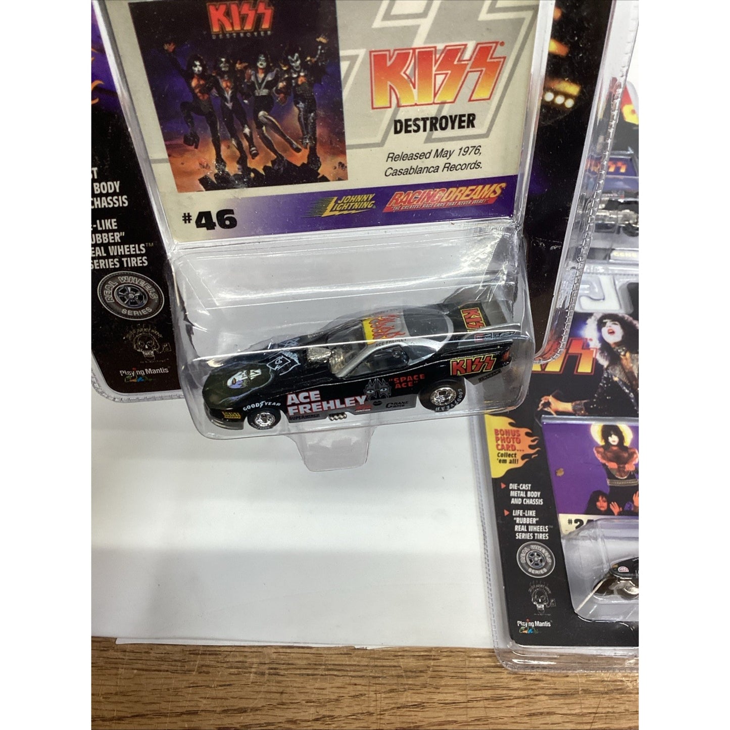 Set Of 4 Vintage 1997 NOS KISS DRAGSTERS - Peter Criss, Gene Simmons, Ace & Paul