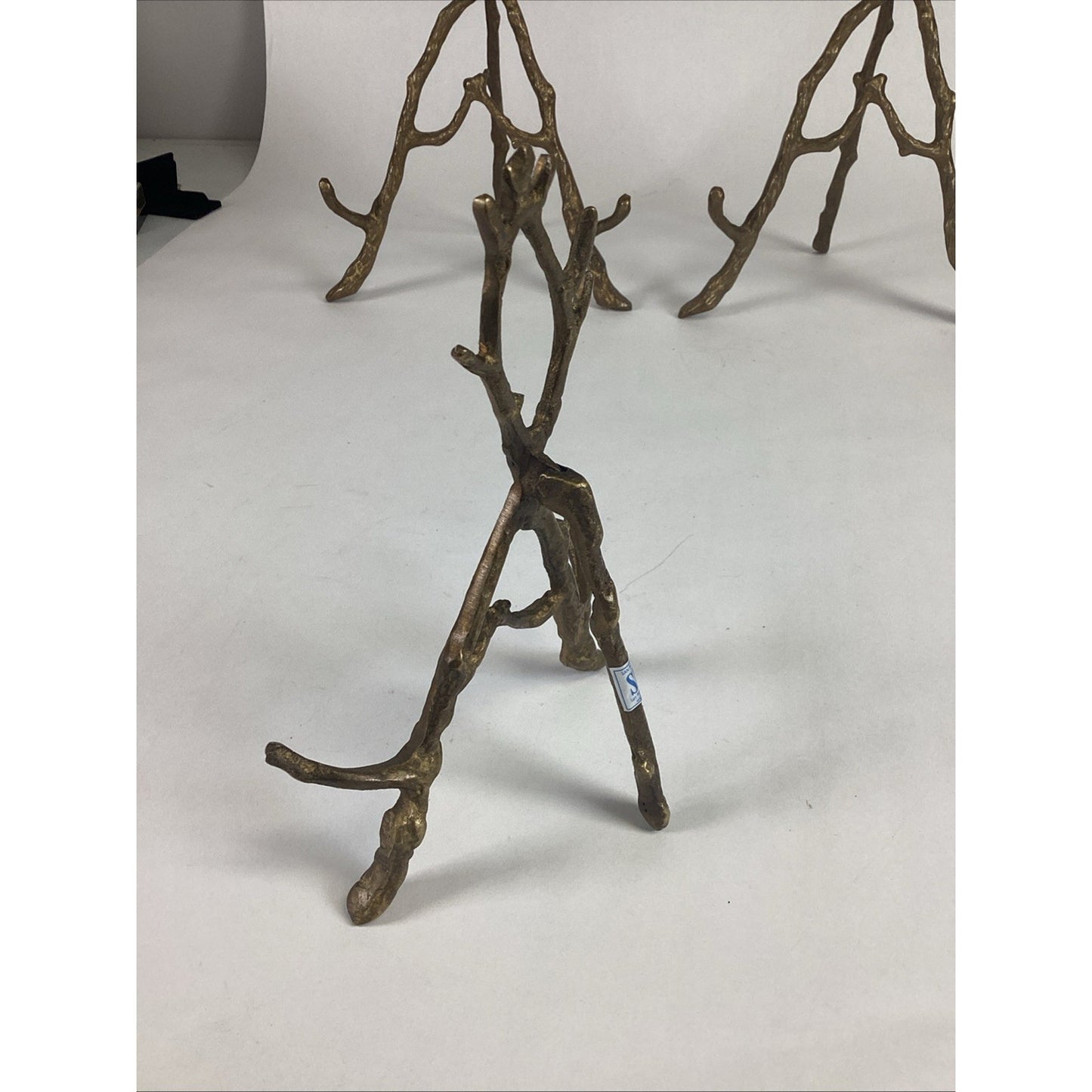 4 San Pacific Intl SPI Metal Gold Plate Pic Holder with Branches/Woodland Theme
