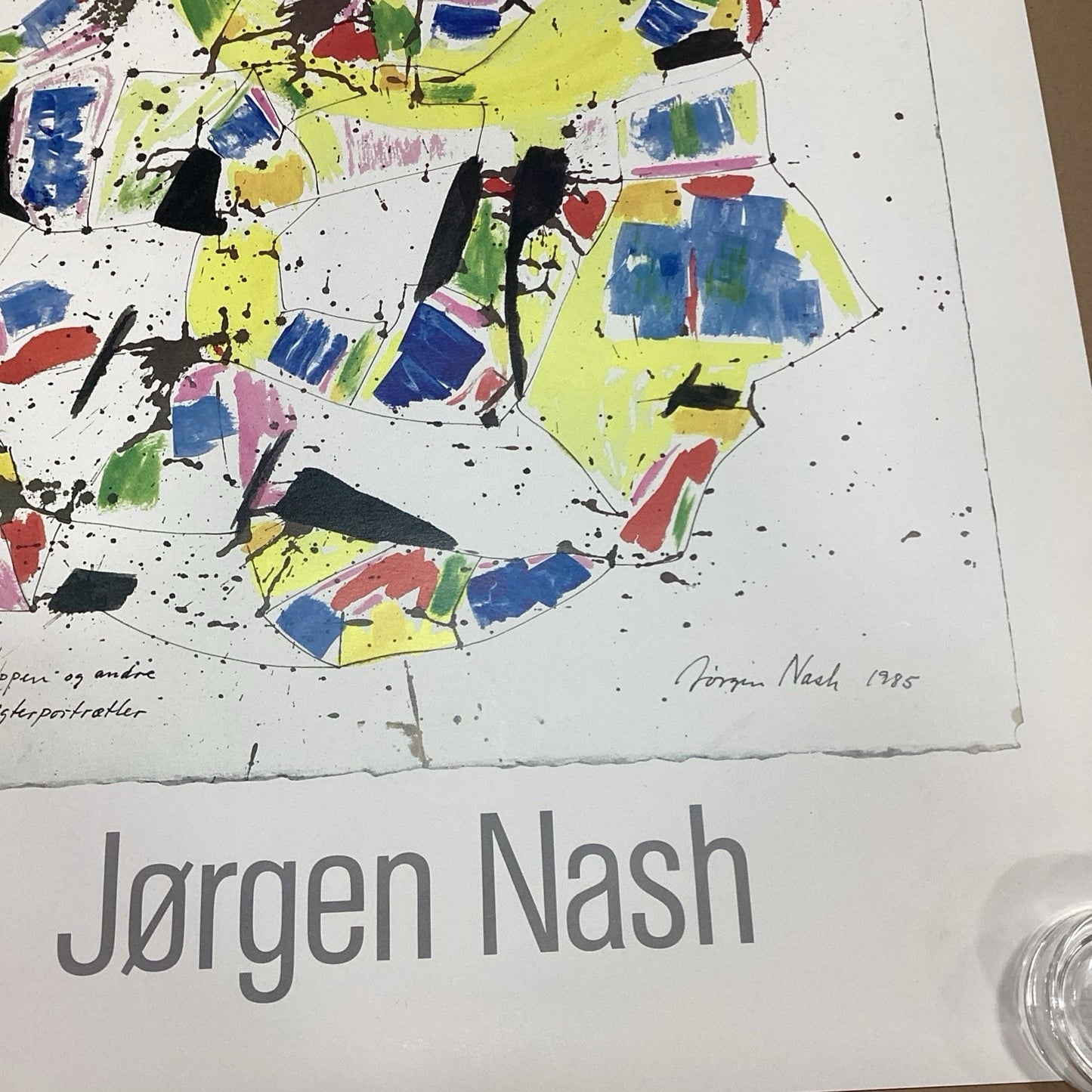 Jorgen Nash 1985 Digterportraetter Poster - 35.75x24”