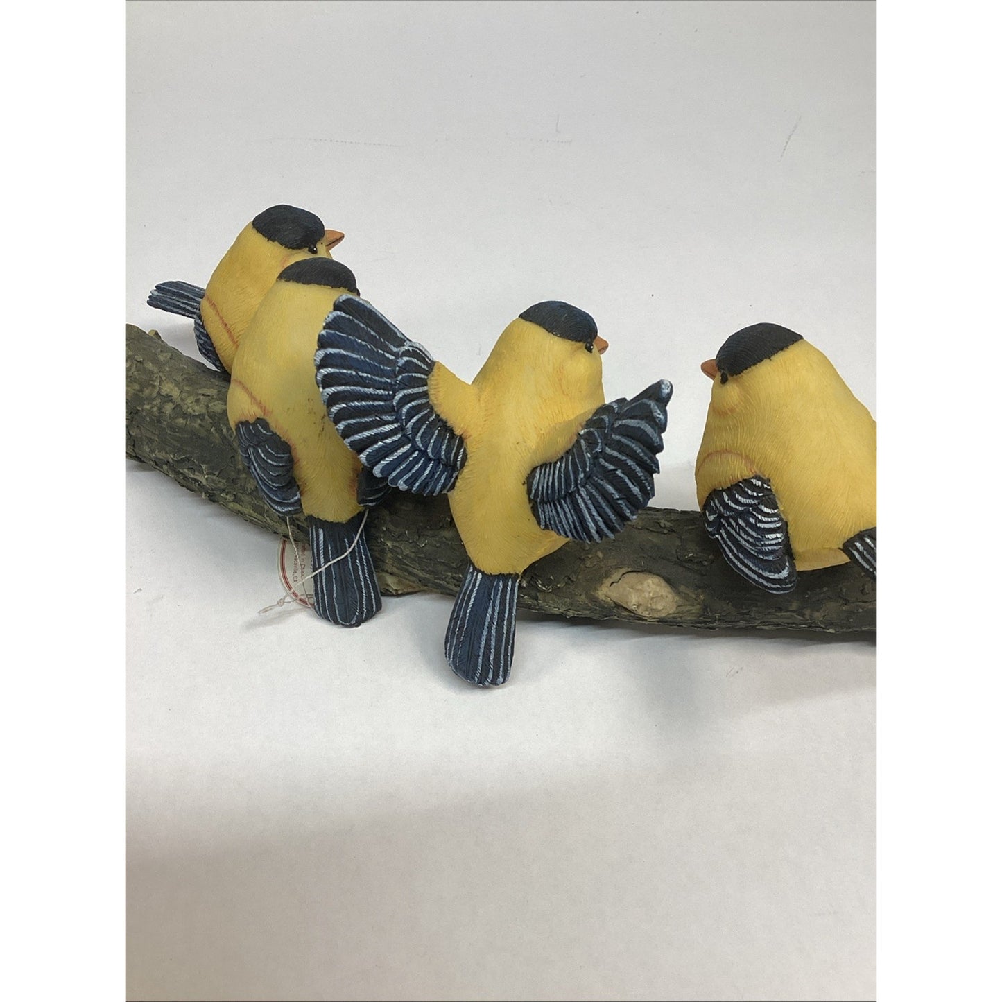 Tii Collections 4 Finch Birds On A Tree Branch Figurine Home Decor- Resin D2865