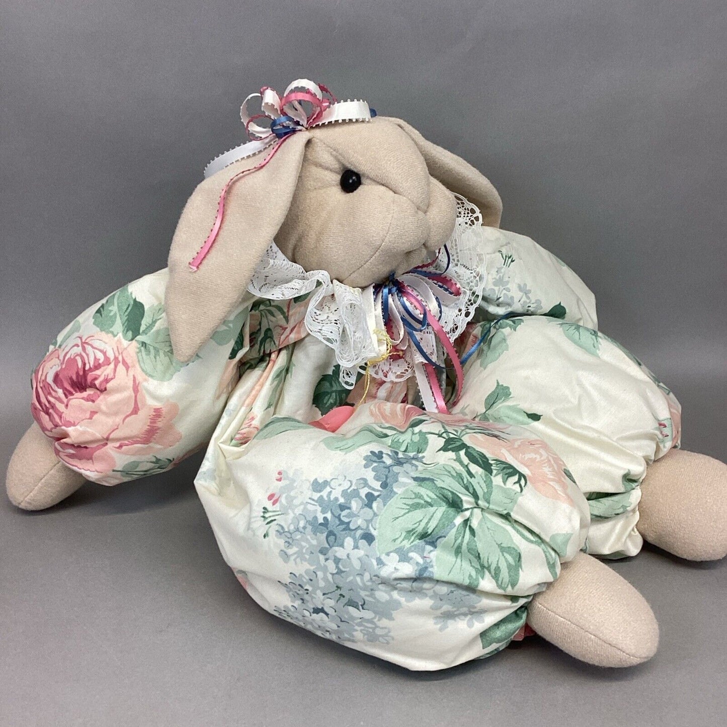 Vintage Collectible Primitive Handmade Plush Bunny Rabbit W/ Tag - 21”