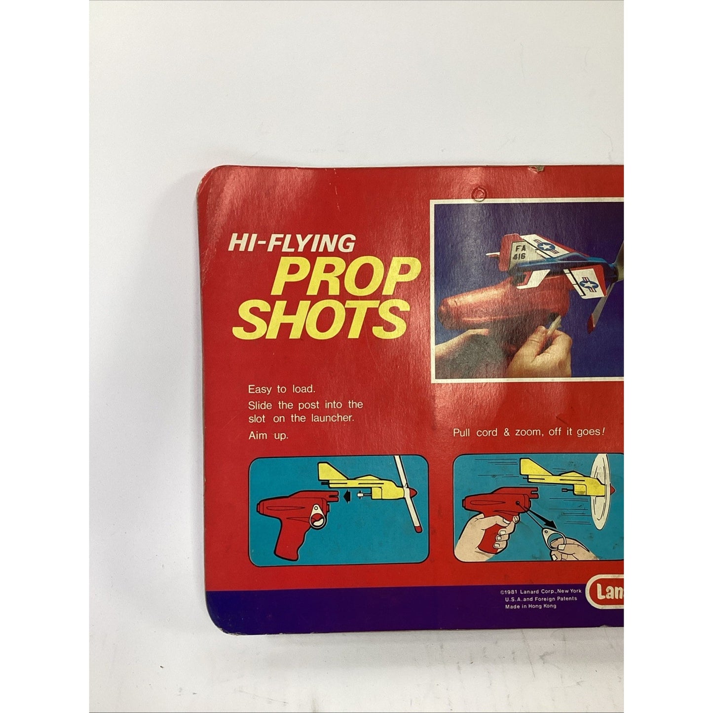 Vintage 1981 Lanard Hi-Flying Prop Shots - Unpunched Card - NOS