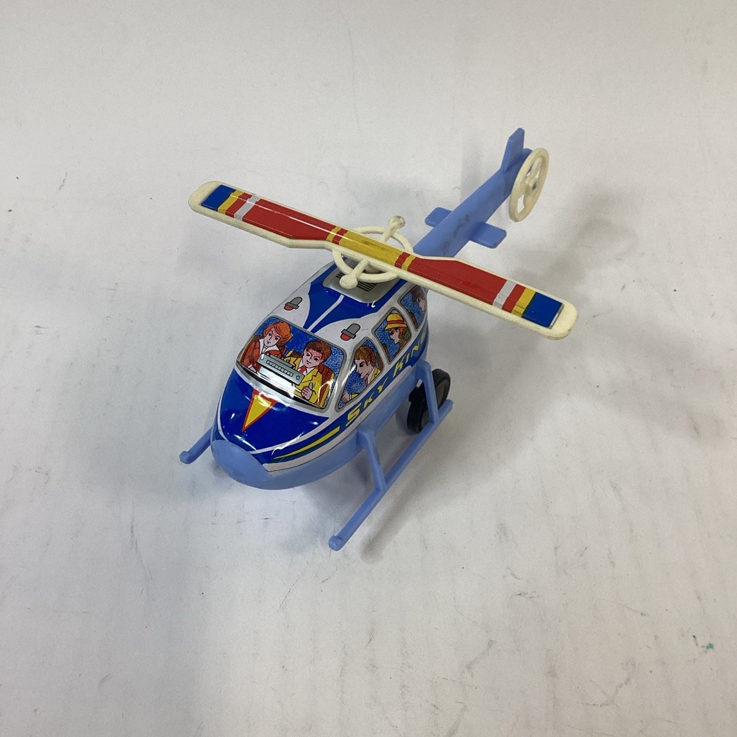 Lot Of 4 Plastic Helicopters With Rotating Blades - Skyking, Flying Star, Super