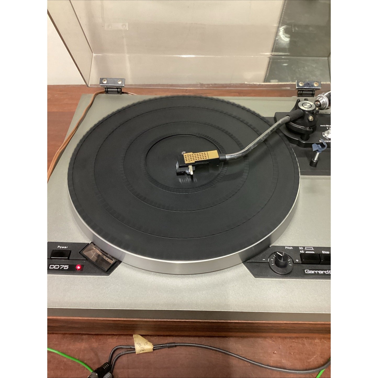 VINTAGE GARRARD DIRECT DRIVE DD75 TURNTABLE W/ MANUAL