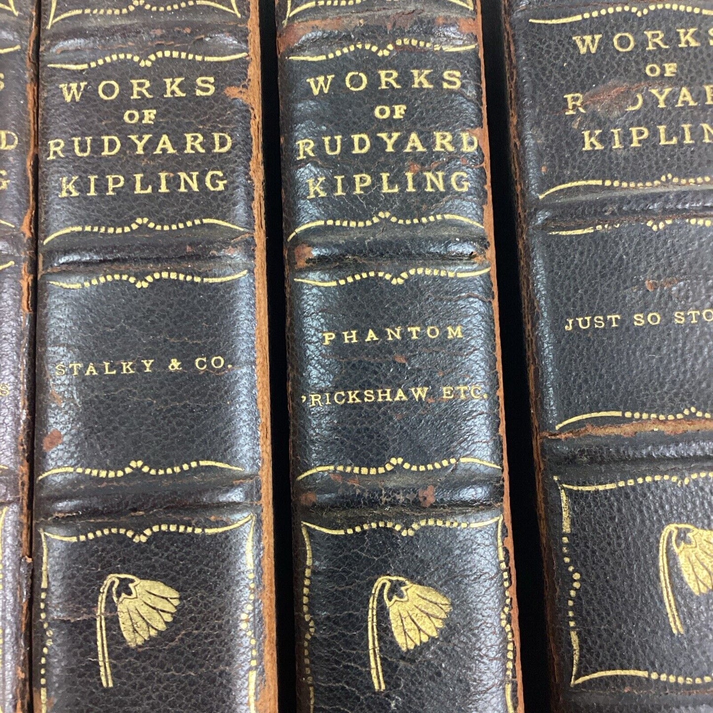 The Works Of Rudyard Kipling - Set Of 5 Antique Books