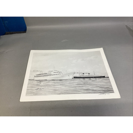Canberra Ship Art Print - 16x12” - Signed In 2018