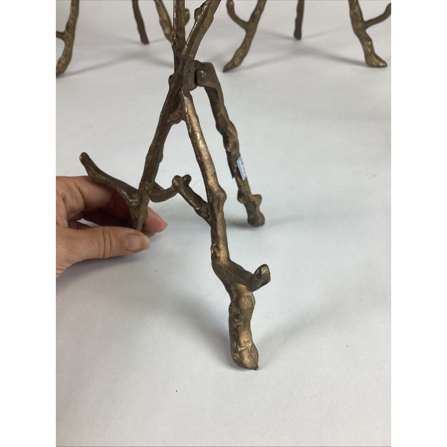 4 San Pacific Intl SPI Metal Gold Plate Pic Holder with Branches/Woodland Theme