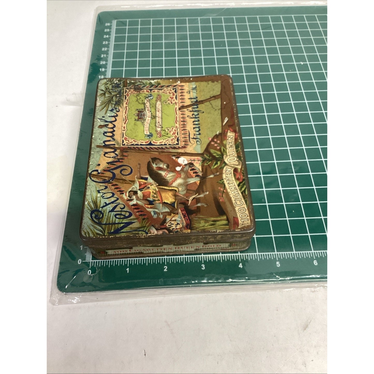 VINTAGE 1920’s CIGARETTE NESTOR ADVERTISING MINIATURE LITHO TIN BOX