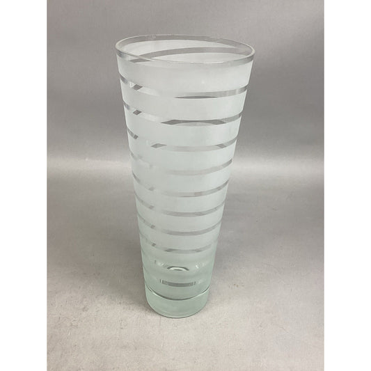 Large Glass Striped Vase - 13 1/4”H