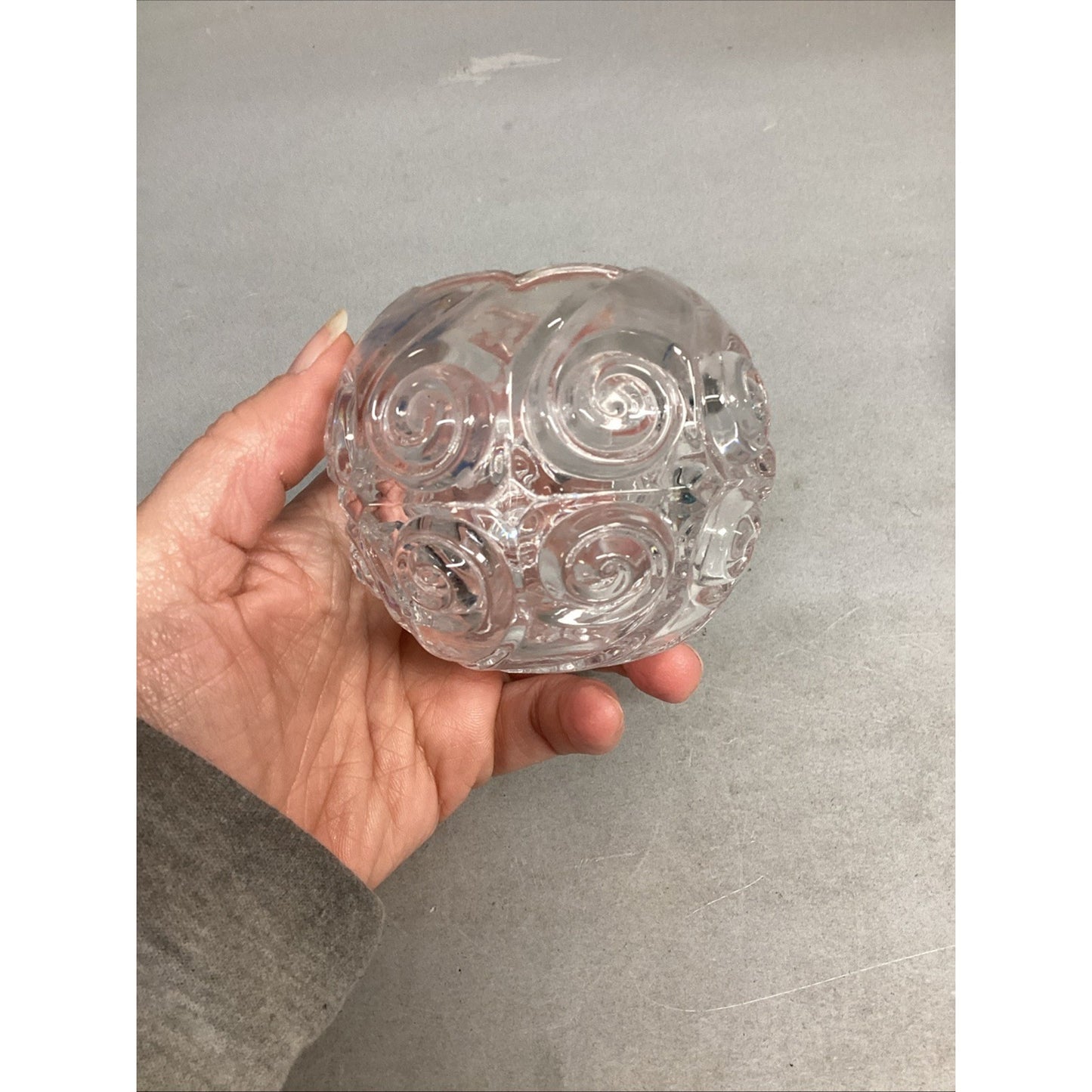 Set Of 3 Duncan & Miller Snail Rose Bowl Candle Holders