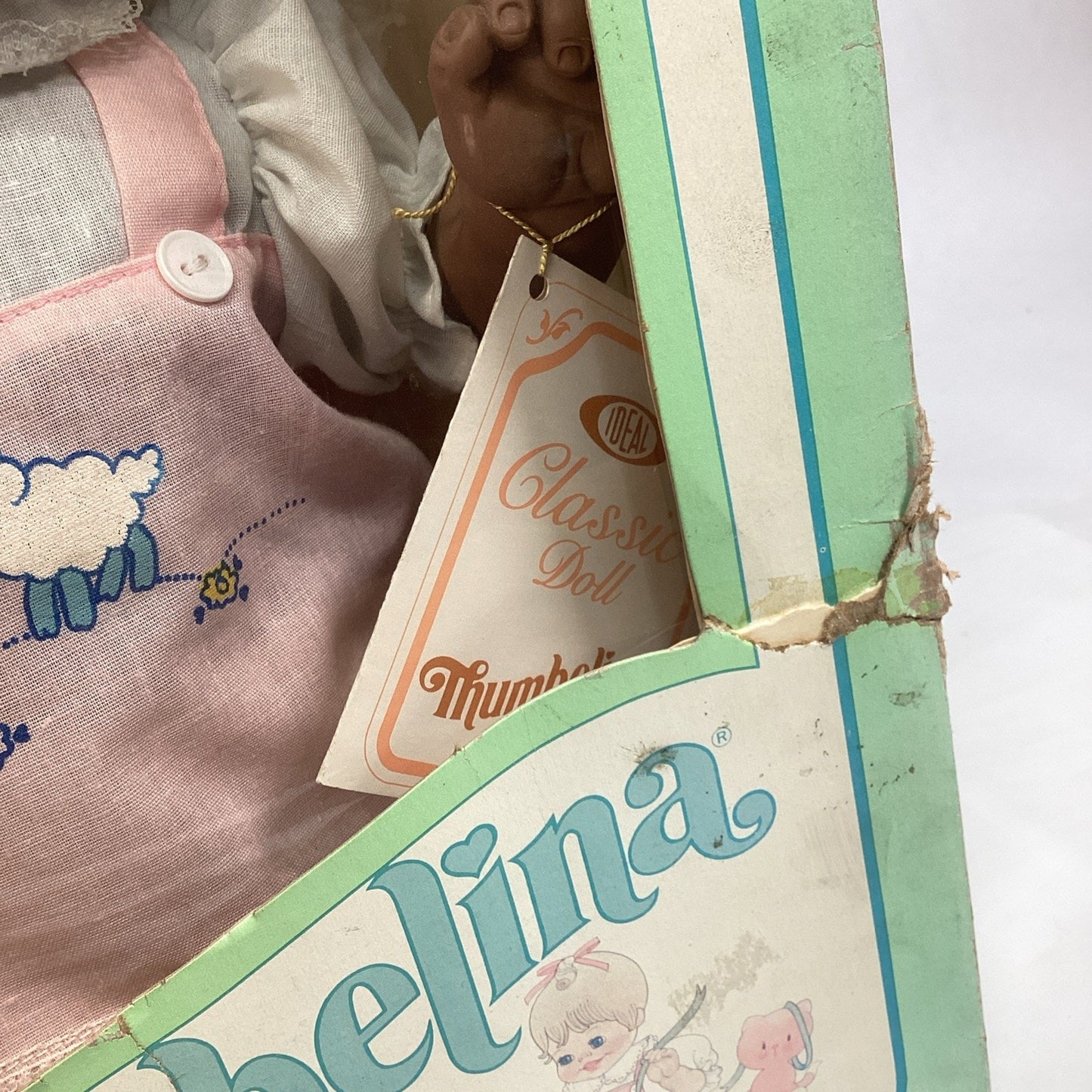 1982 - 16 inch Thumbelina Doll With Ma_Ma Voice - African American - NOS