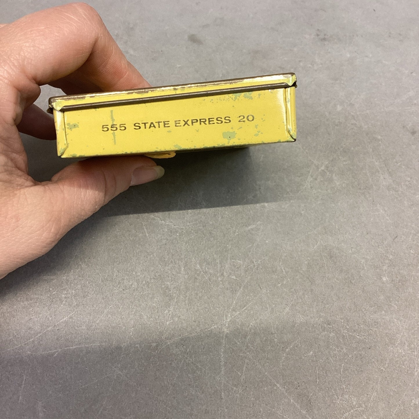 Vintage 555 State Express Selected Virginia Yellow Tin Box Tobacco Cigarette