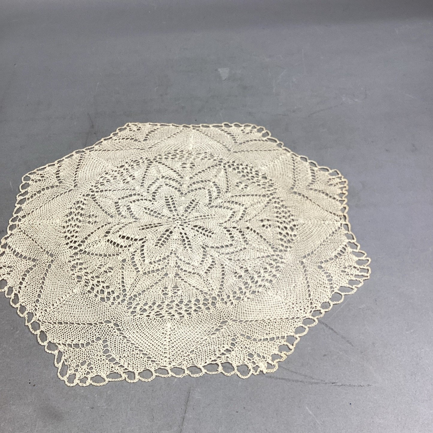 Set Of 2 Elegant Antique Handmade Needle Lace Doilies