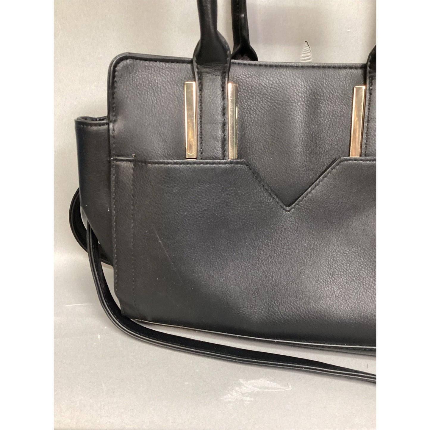 Black Synthetic Leather Purse
