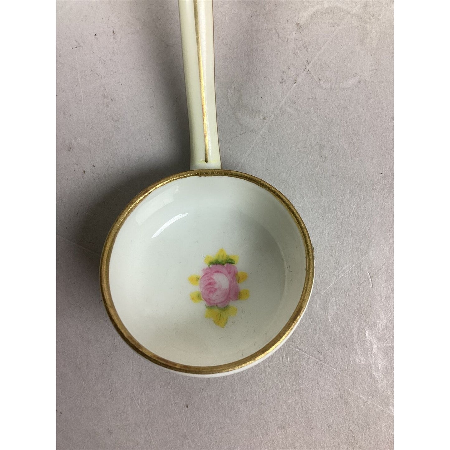 Vintage Noritake Hand Painted Porcelain Pink Old Fashioned Rose Ladle - Japan