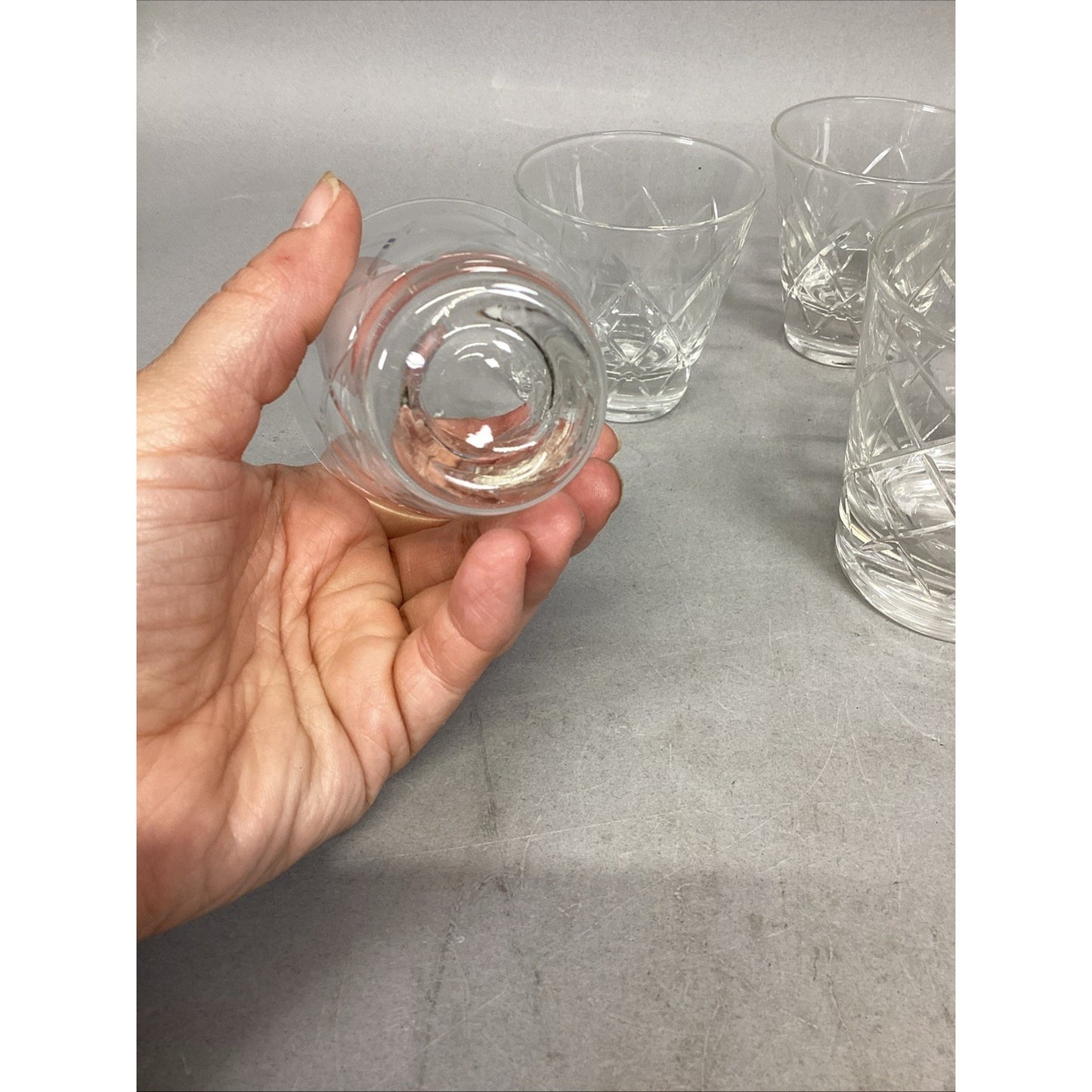 Webb Corbett Scotch / Old Fashioned Glasses Set Of 6 & 1 Glass Tumbler