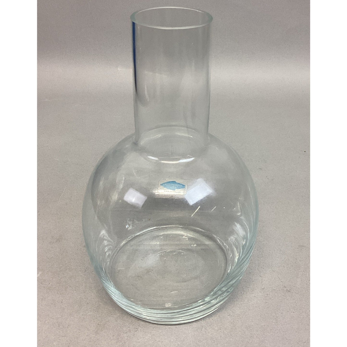 Vintage Nuutajarvi 1793 Finland Glass Scandinavian Long Neck Decanter Vase - 9”H