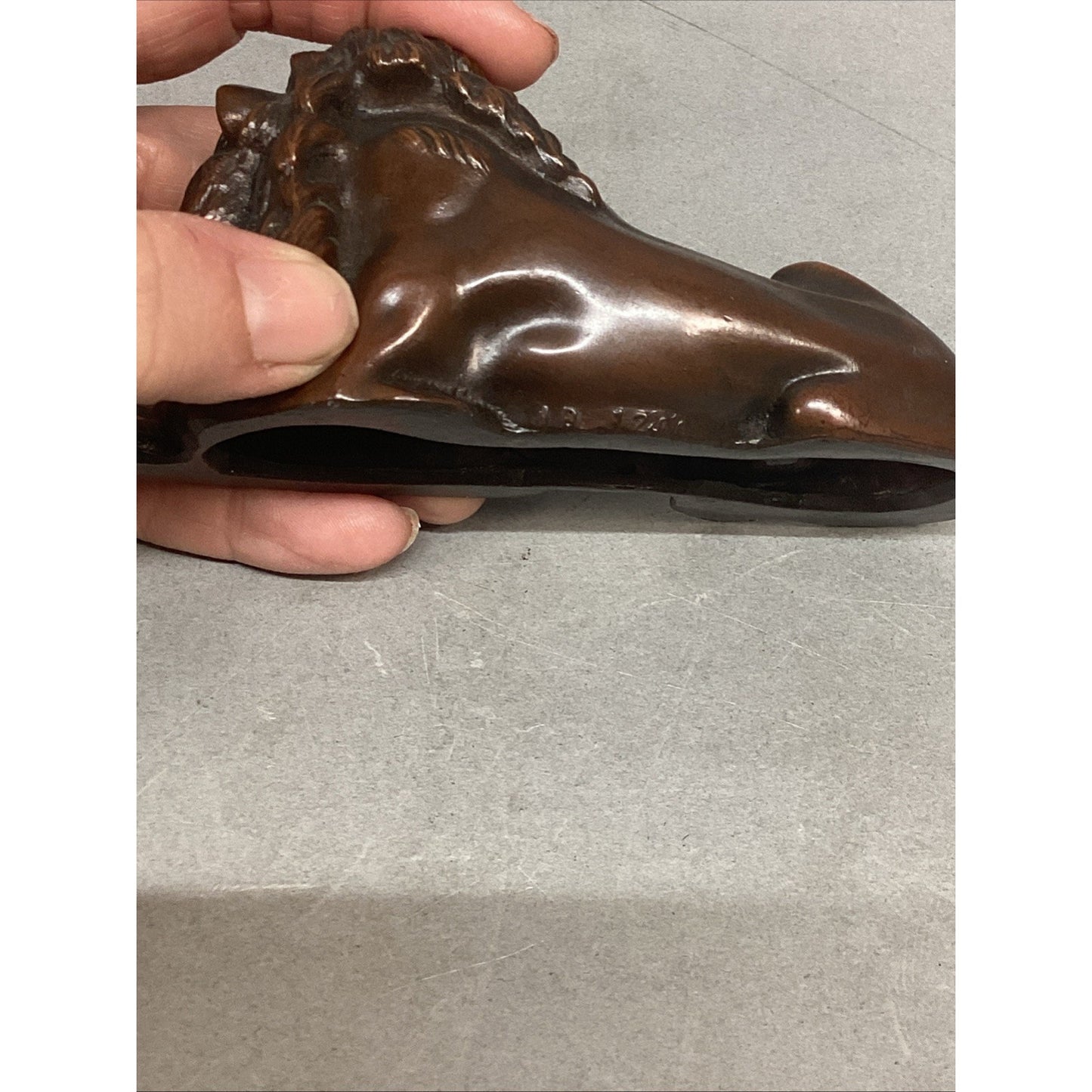 JB JENNING BROS Original Lion Old Figural Paperweight Decorative Art Statue