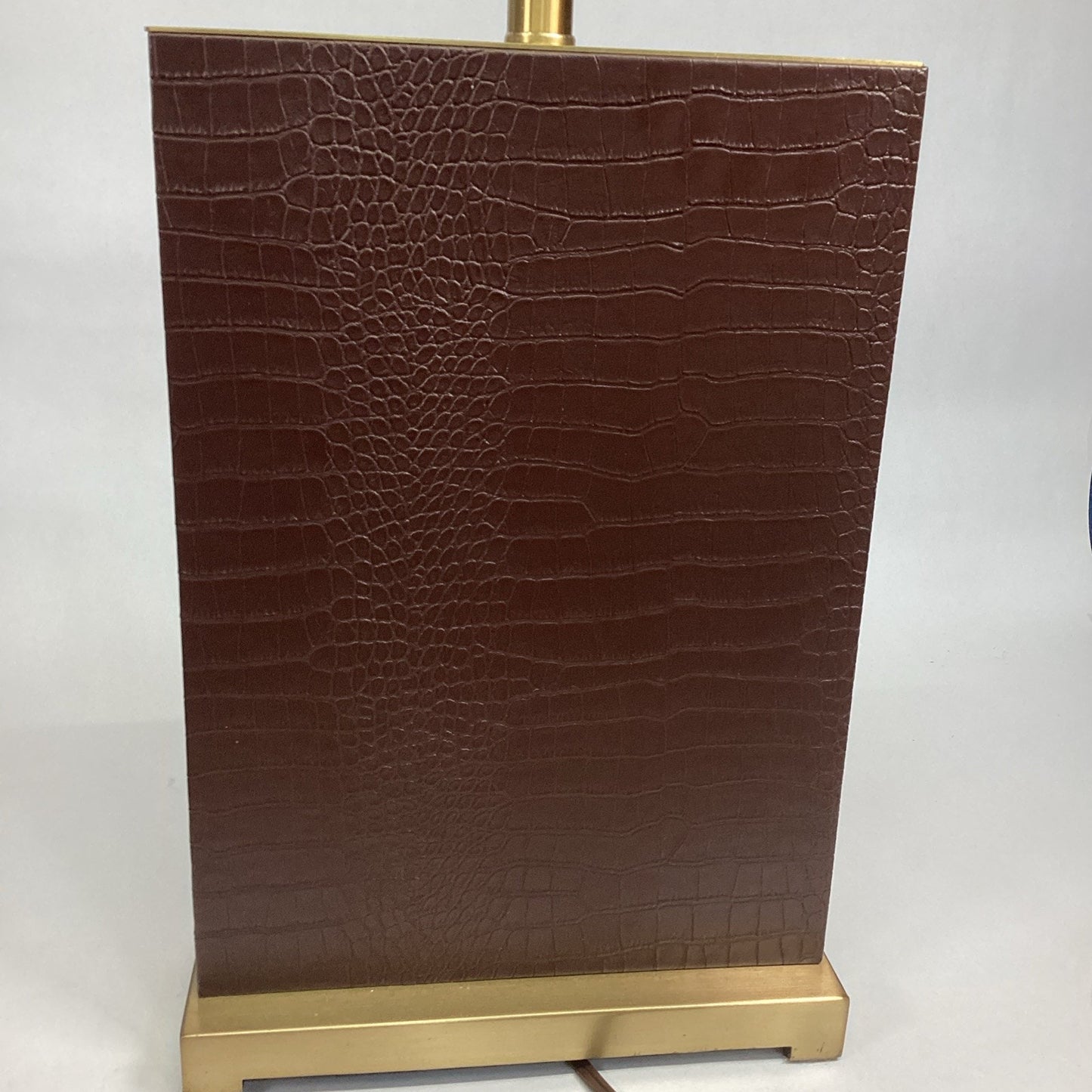 Safavieh Delia Brown Faux Crocodile Table Lamp W/ Shade