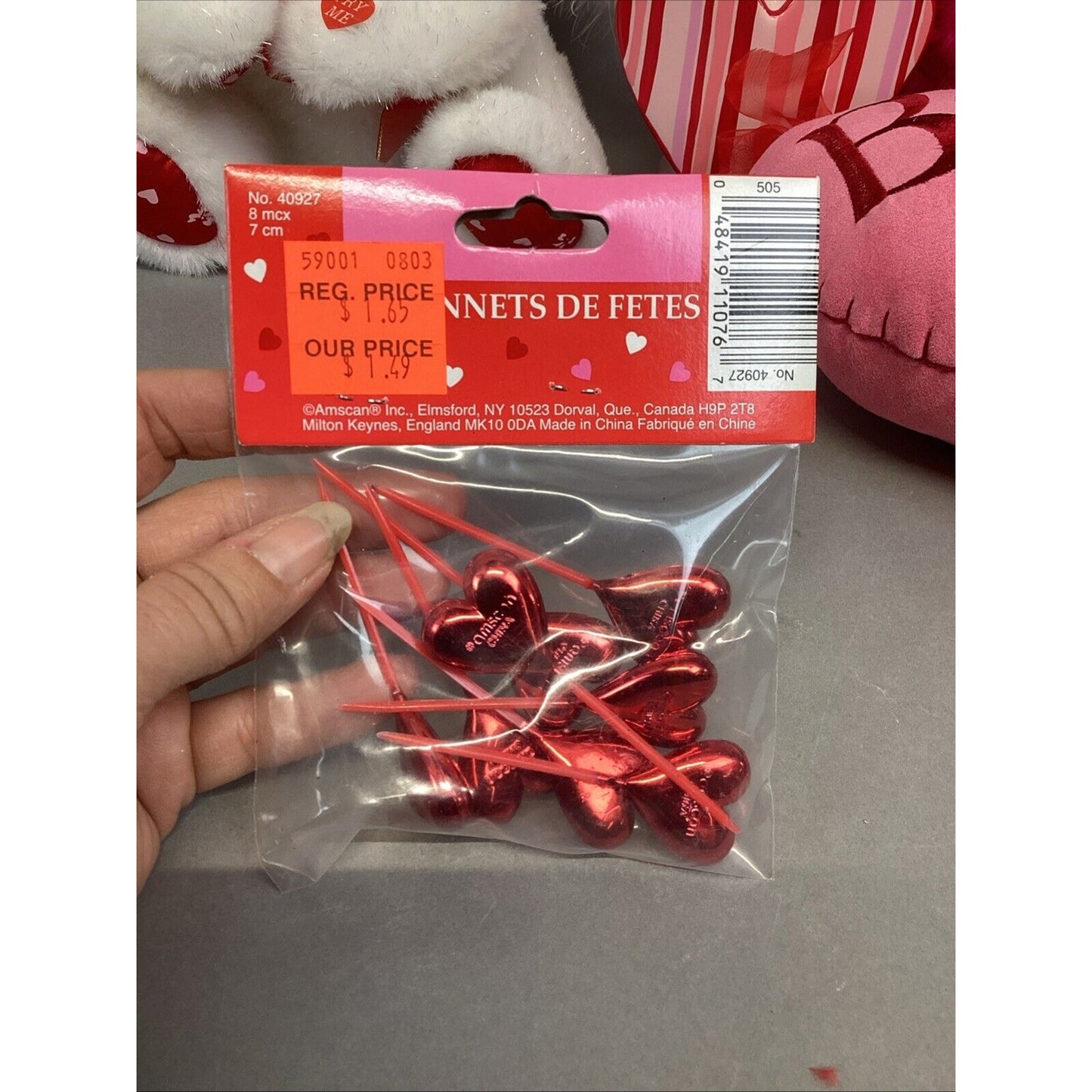 Set Of 14 Valentines Day Party Set - Plush Bear, Soap Pump, Pillows, Lights