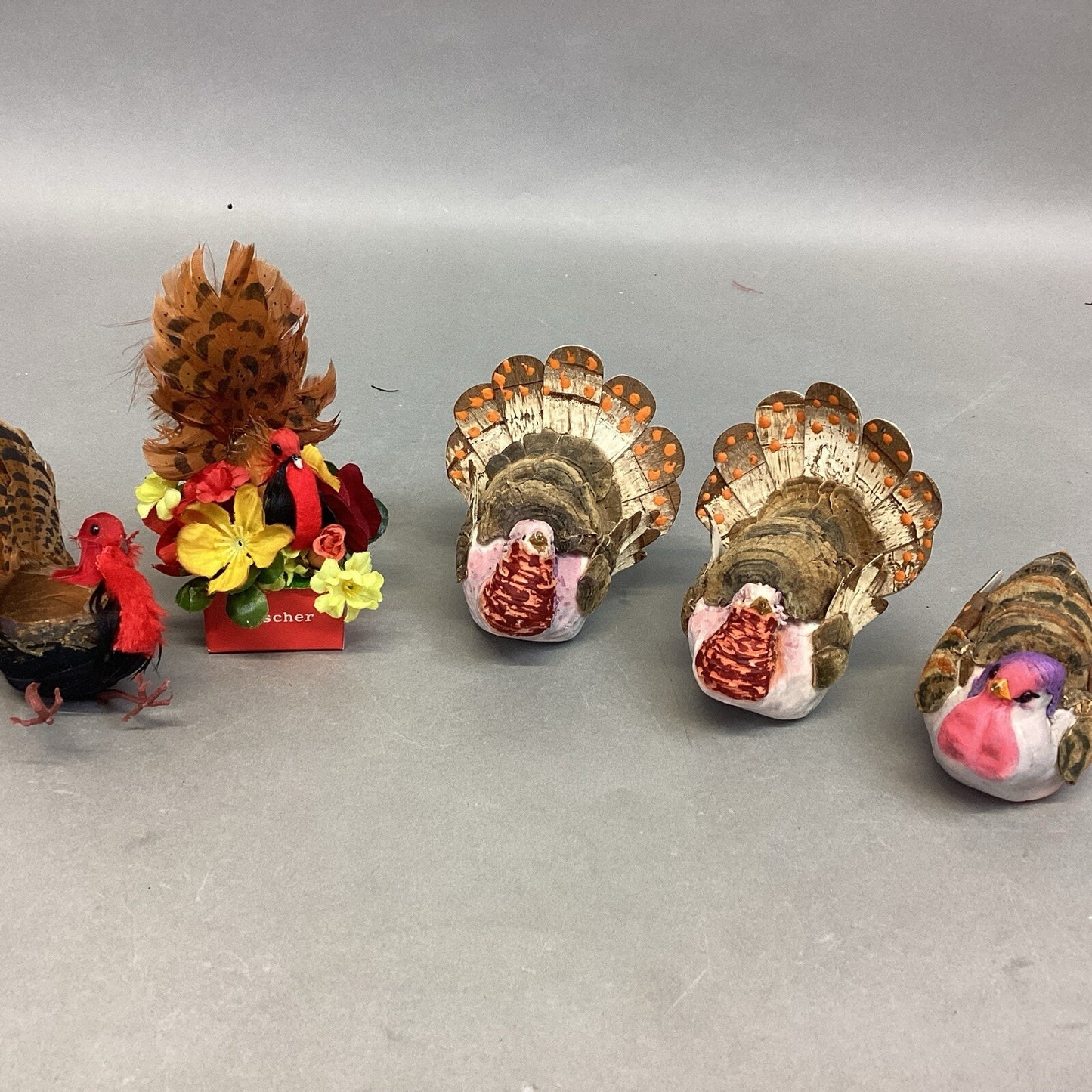 Lot Of 8 Turkey Thanksgiving Autumn Decorations Figurines
