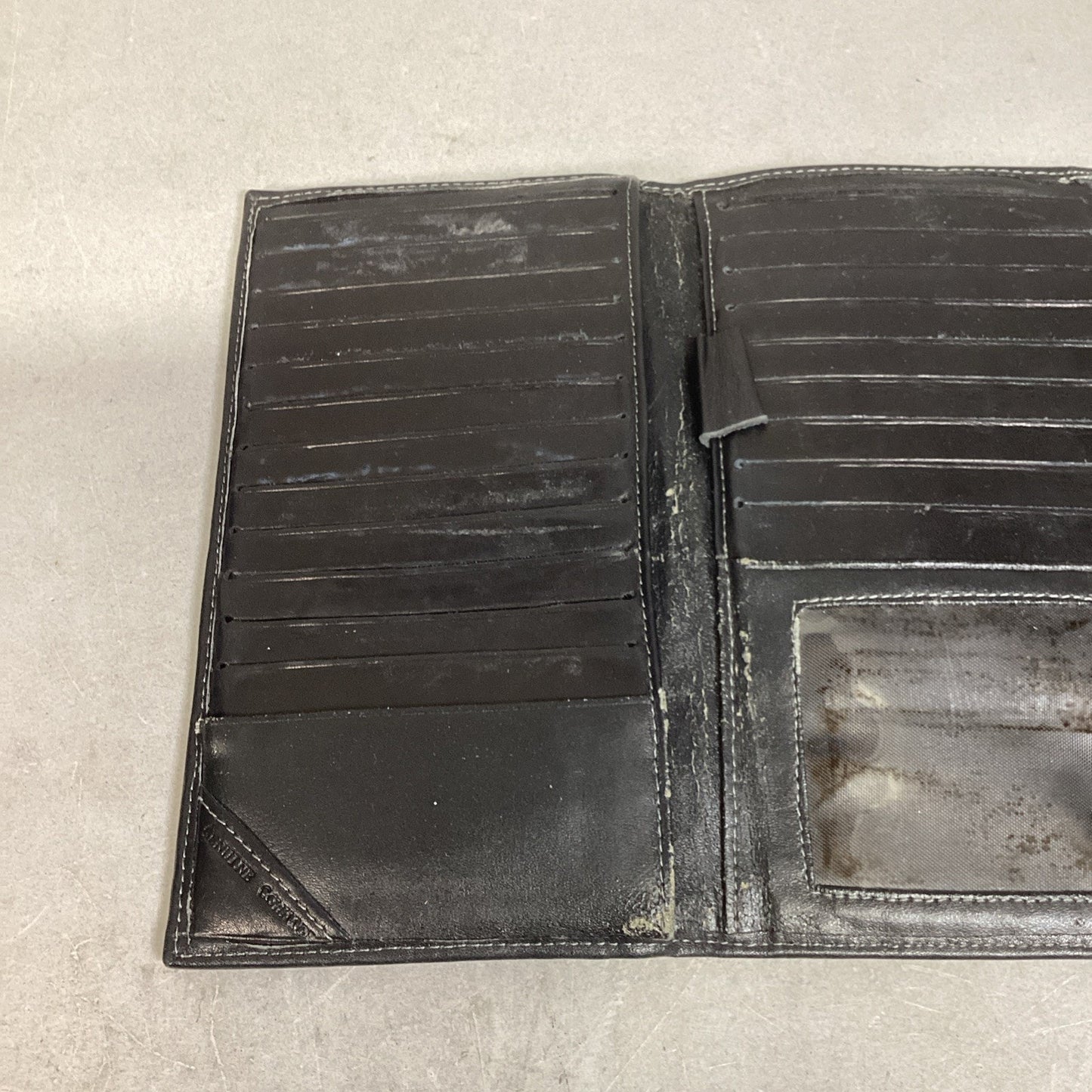 Fiorelli Black Leather Zip Around Wallet Clutch Genuine Cowhide Super Soft
