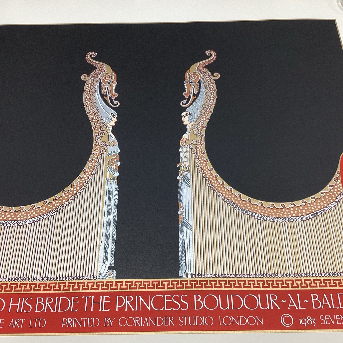 Erte 1983 Aladdin And His Bride Poster Print - P.P. 10/10 - 37.5x30.5”