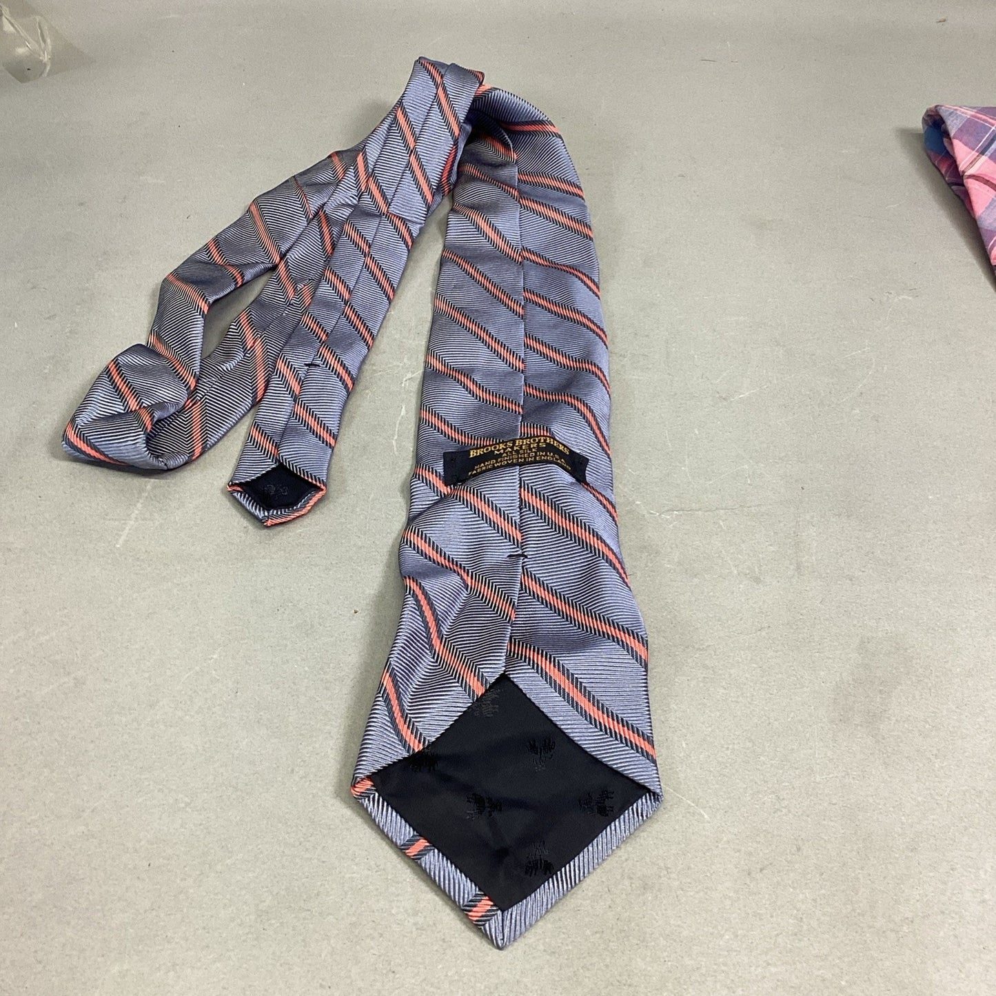 Brooks Brothers Striped Blue/Pink Tie, Pink Blue Plaid & Blue/White Striped Ties