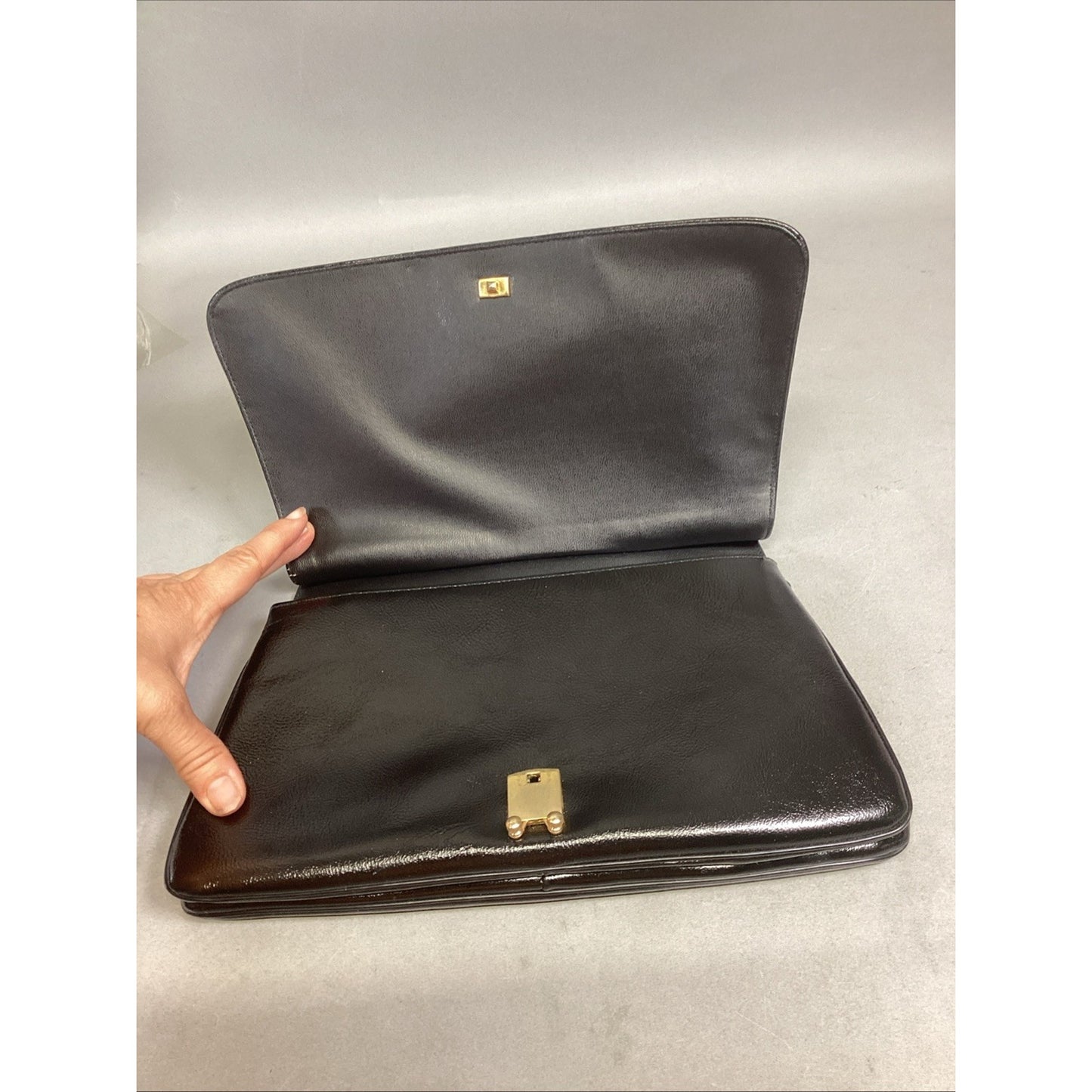 Etra Women’s Black Leather Purse Handbag Clutch