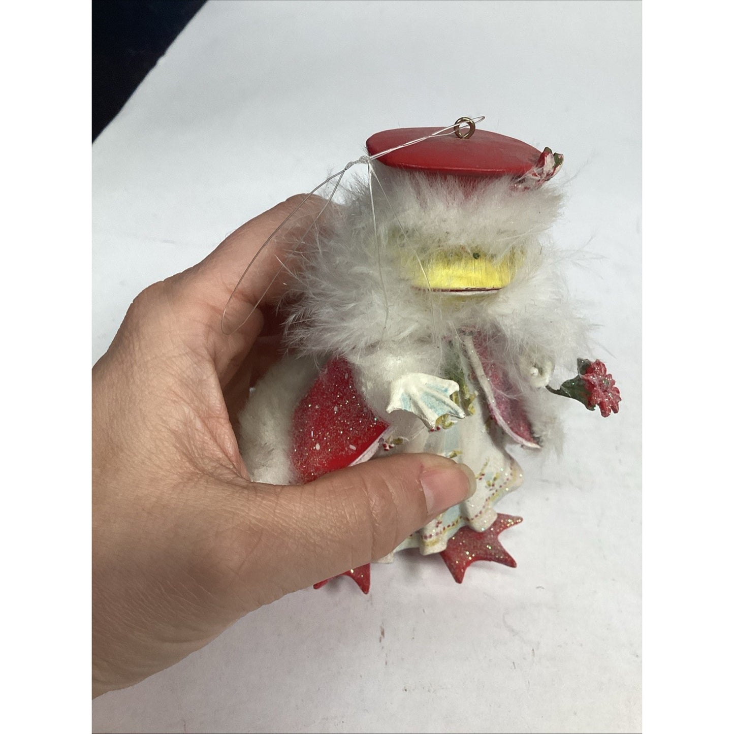 DEPT. 56 CHRISTMAS KRINKLES GIRL FROG ORNAMENT Holiday Gown Brewster