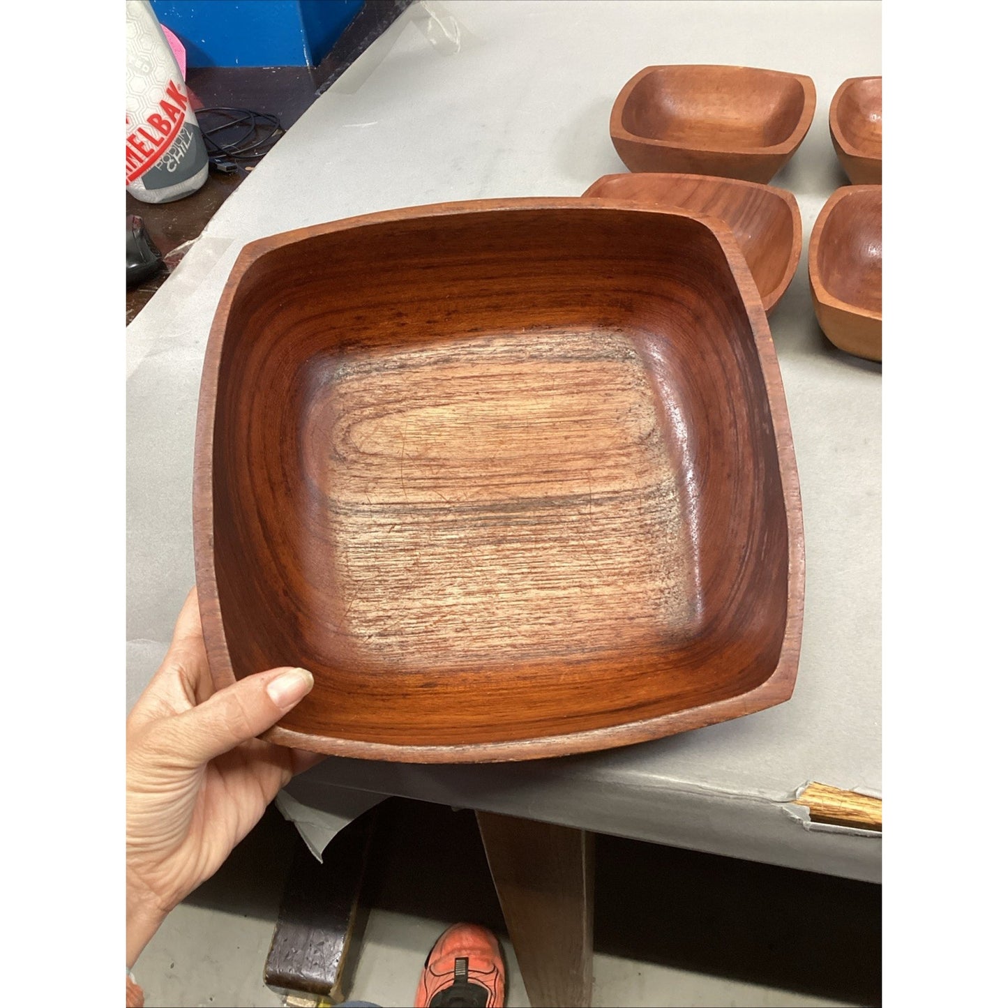 Genuine Bangkok Teak Napcoware Bowls - Lot Of 5