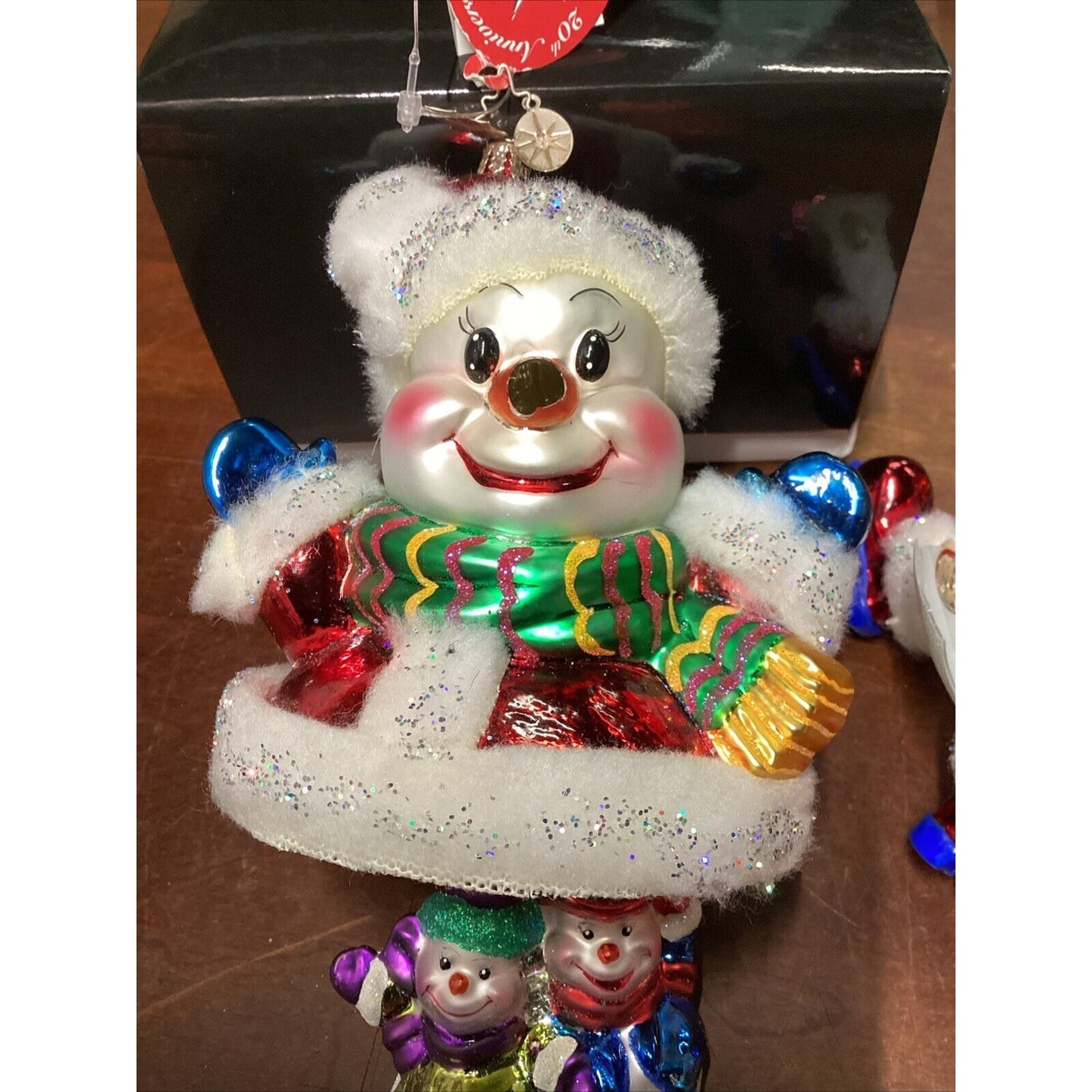 Radko Frosty Cuff Frolics - Damaged Nose And Globe - With Tags