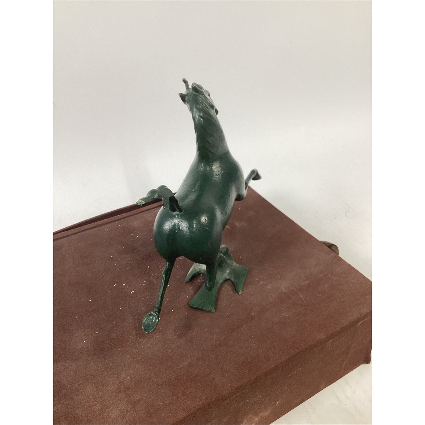 Vintage Chinese Flying Horse Of Gansu 8” Length Bronze Sculpture In case