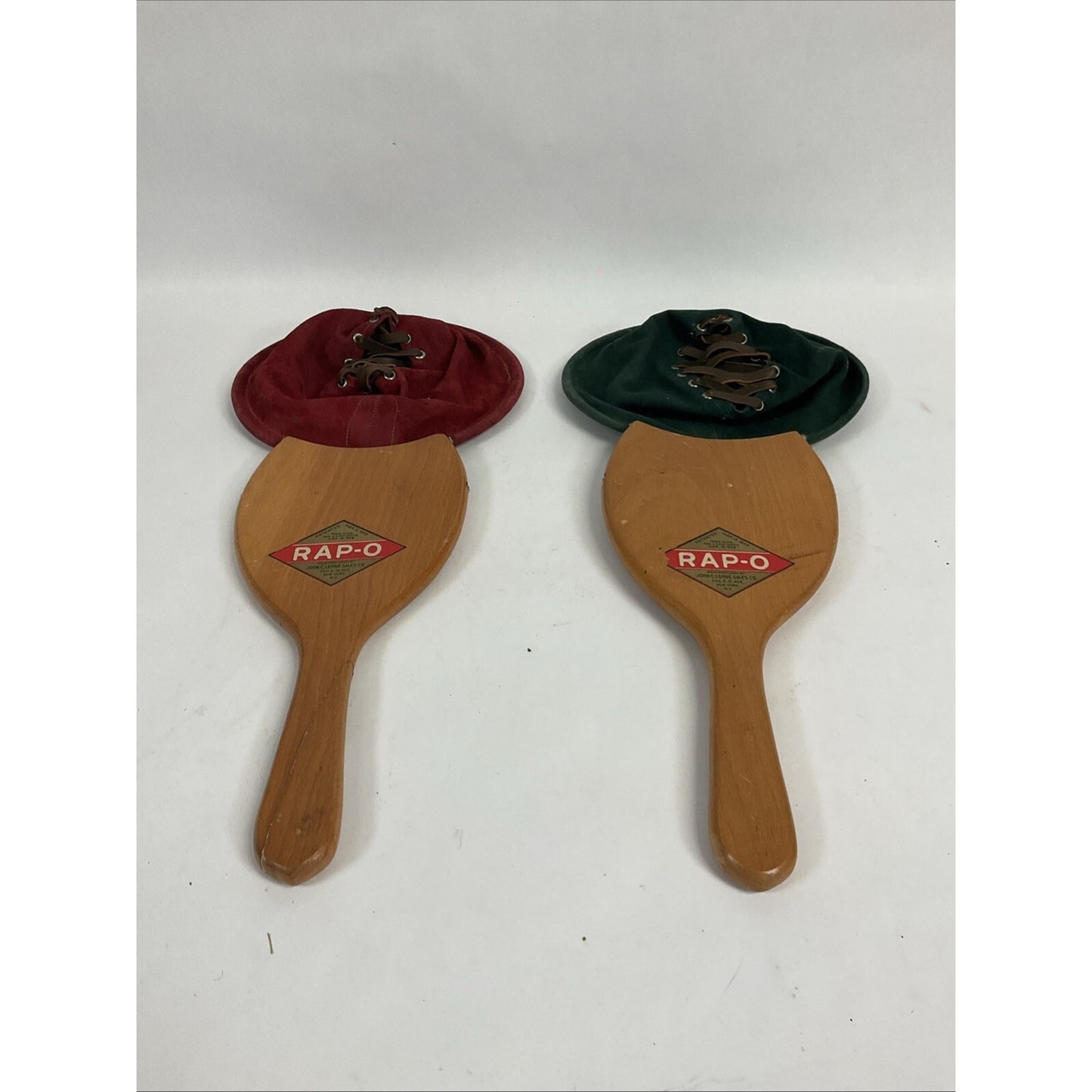 Vintage Rap-O Racquets Paddles by John C. Lehne Sales Co. New York Set Of 2