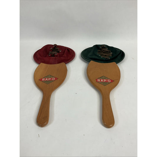 Vintage Rap-O Racquets Paddles by John C. Lehne Sales Co. New York Set Of 2