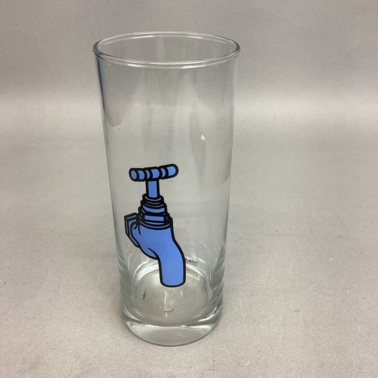 Vintage Propaganda Water Spicket Ocean Drinking Glass - Made In Thailand