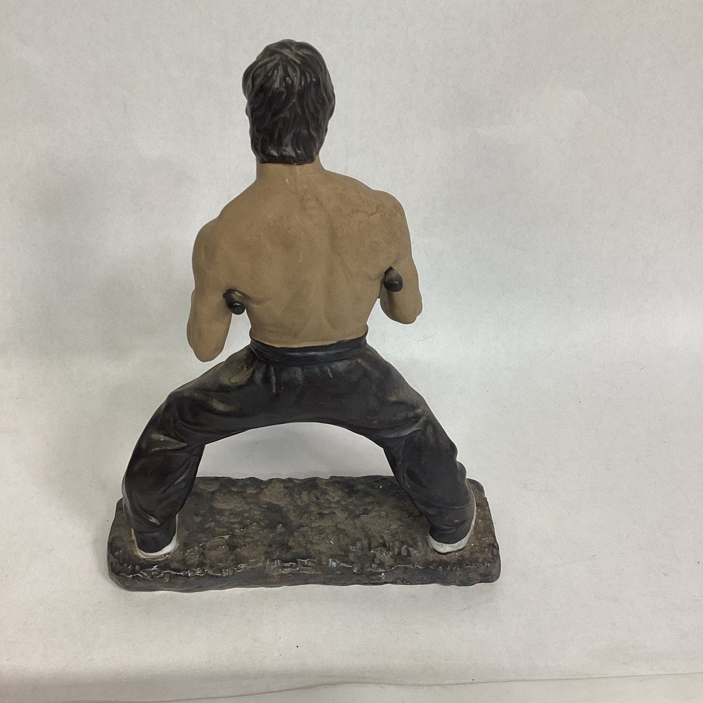 Bruce Lee Ceramic Sculpture Nunchucks Fighter - NOS