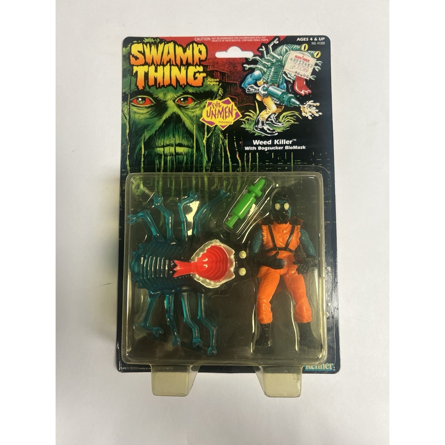 Vintage 1990 Kenner Swamp Thing Weed Killer Action Figure New On Card