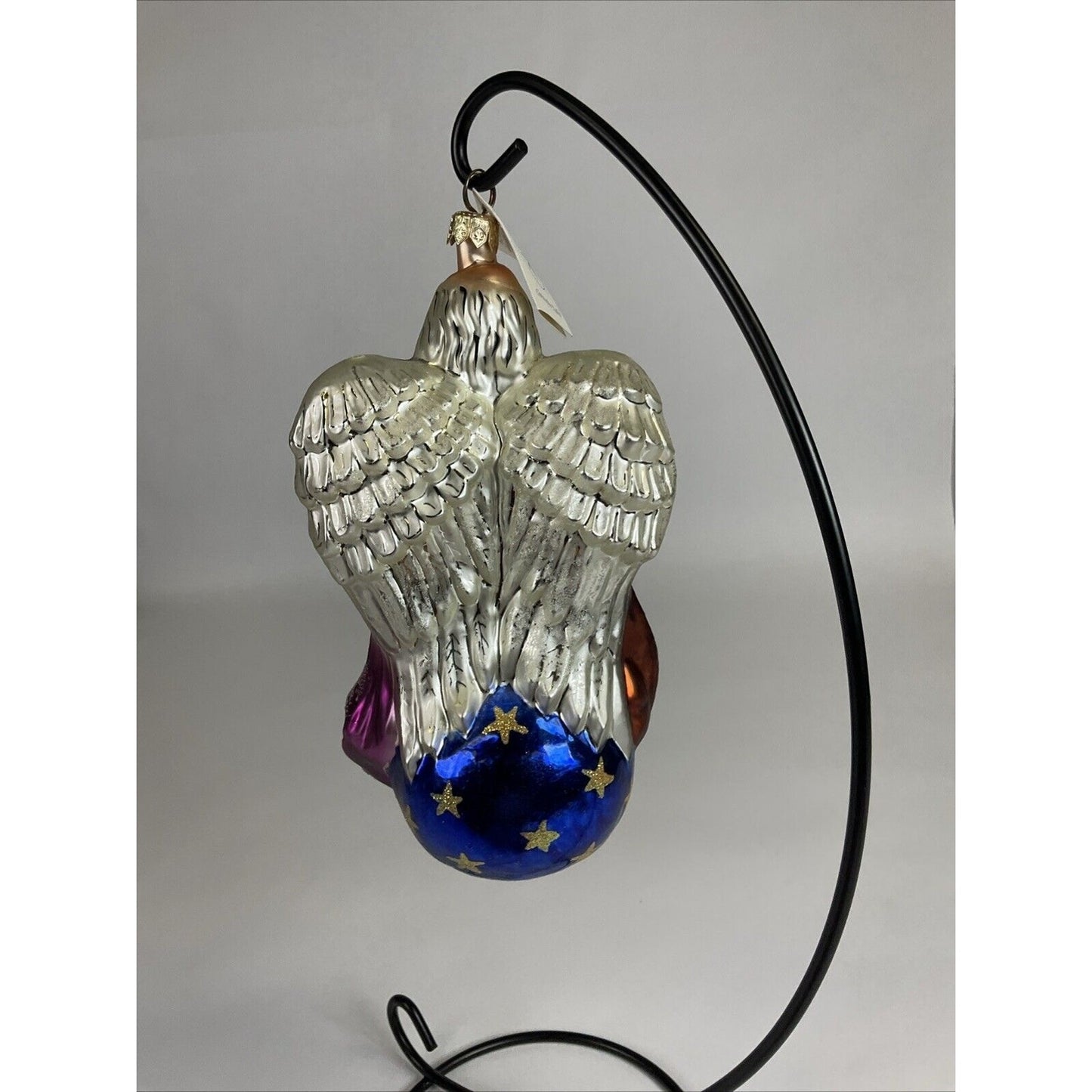 Christopher Radko Father Time Angel Glass Christmas Ornament w/ Tag