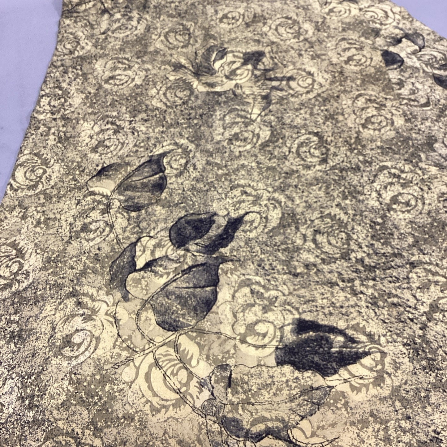 Emanuel Ungaro Multicolor Gold Floral Shawl/Wrap - Made In Italy