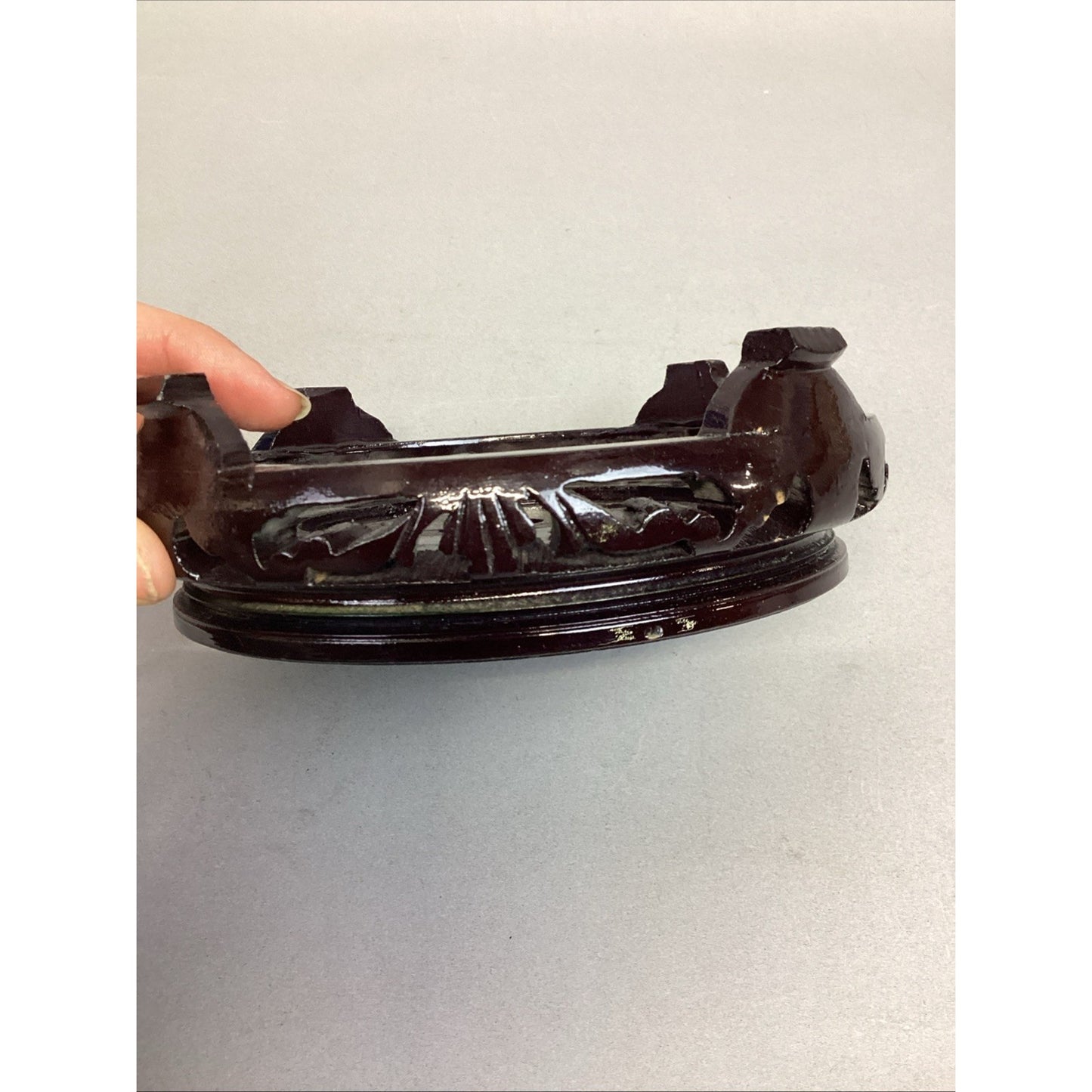 Vintage Wooden Carved Ornate Vase Stand