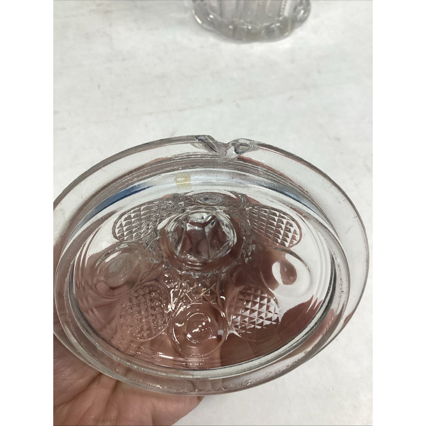 Vintage EAPG Pressed Glass Sugar Bowl With Lid Or Lidded Candy Dish