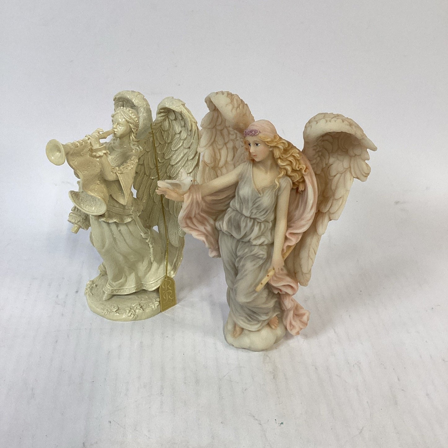 Lot Of 2 Angel Figurines - Roman Resin Angel & Seraphim Angel Classics Isabel