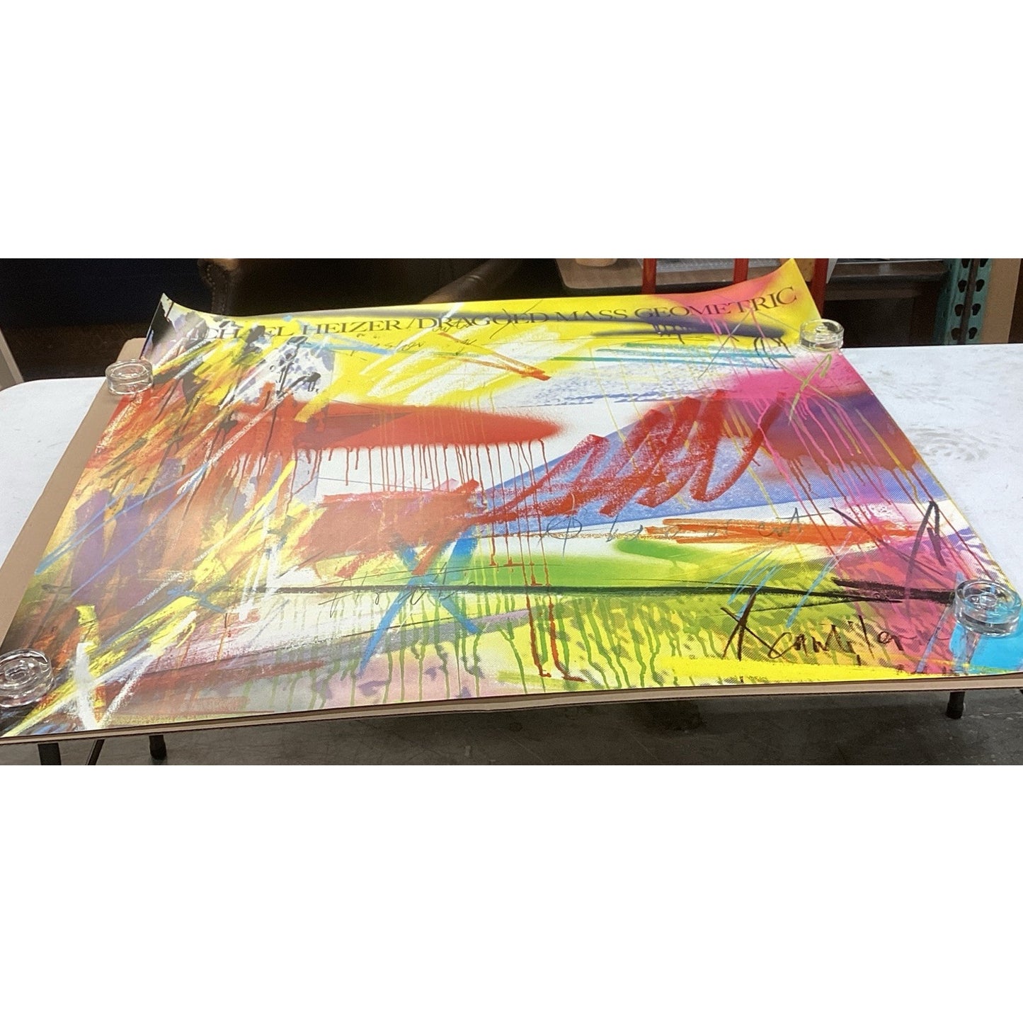 Michael Heizer Dragged Mass Geometric Abstract Art Poster - 46x42.5”