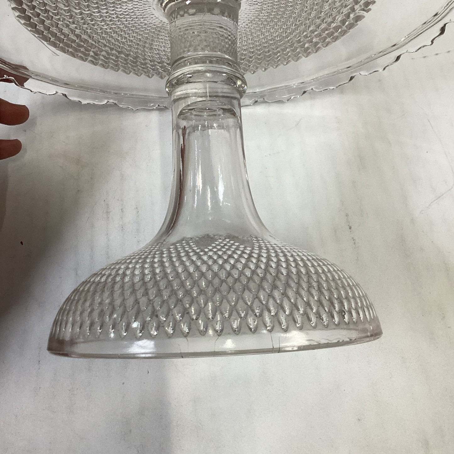 Dewdrop with Star Cake Stand High EAPG Campbell, Jones & Co. 1877