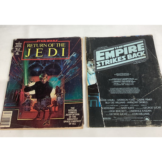 Star Wars Return Of The Jedi Comic Book & Empire Strikes Back Magazine