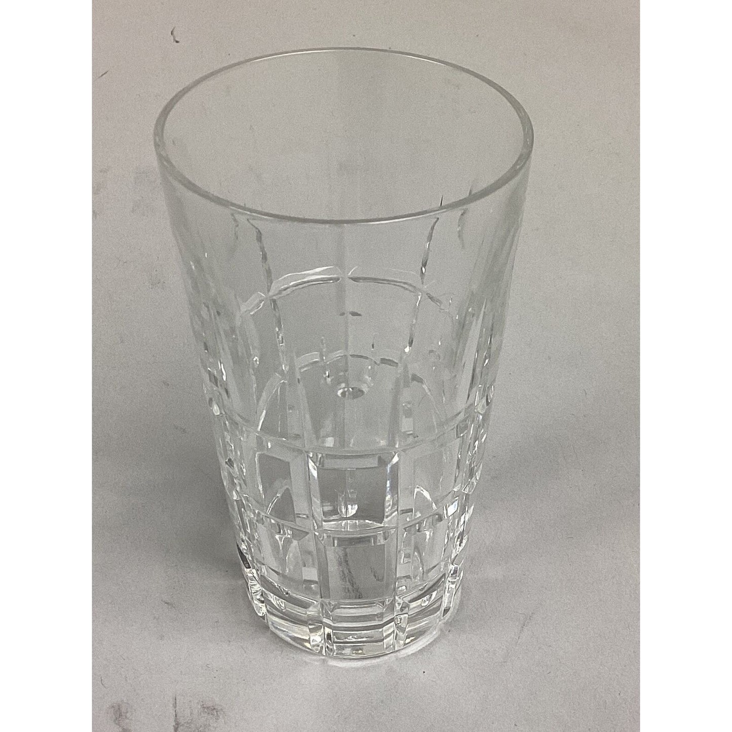 Set Of 9 Plaid Style Cordial Glasses - 3 7/8”