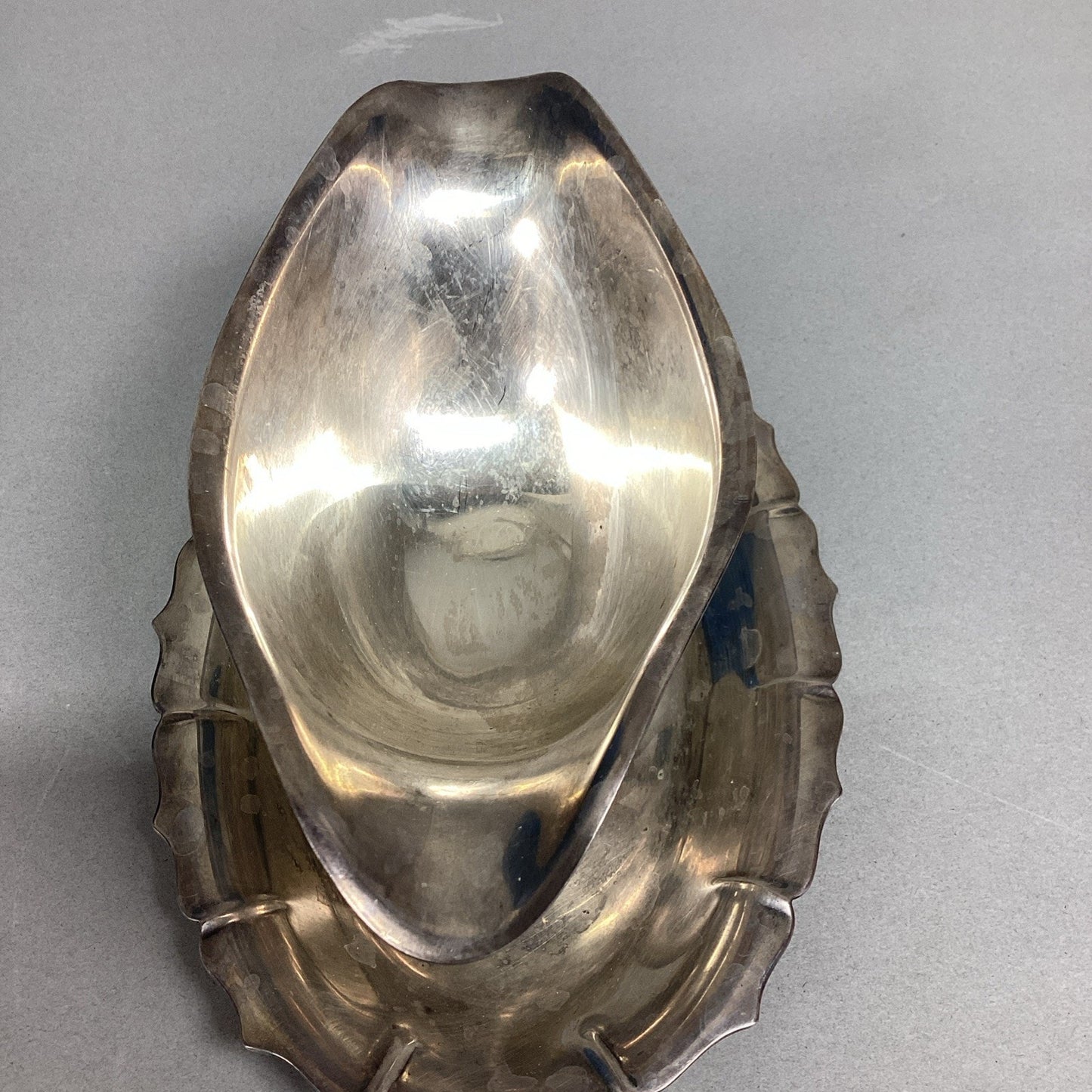 Early American International Silver Company Gravy Boat - 8x5.5”