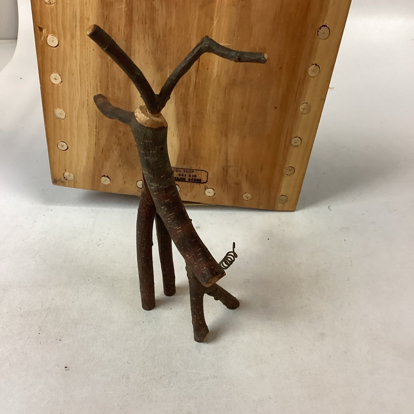 Handmade Wooden Cage With Carved Deer - Made By Wabi Wood Shop In Maine