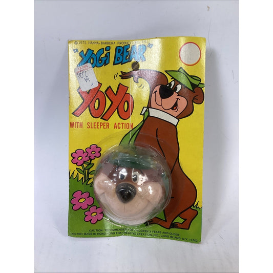 Vintage 1975 YOGI BEAR YOYO W/ Sleeper Action Hanna Barbera ~ Sealed NOS